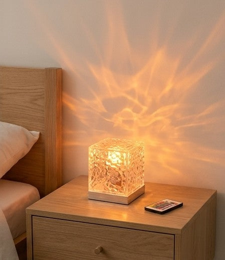 Wave Lamp, Wave Light Cube, Aurora Glow Lamp Crystal Night Light, Romantic Lamp for Room Decor, LED Wave Lights, Room Decor for Kids